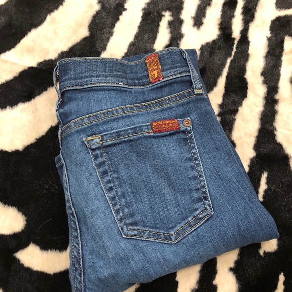 ✨HP✨7FAM The Skinny Medium Wash Skinny Jeans - Picture 2 of 7